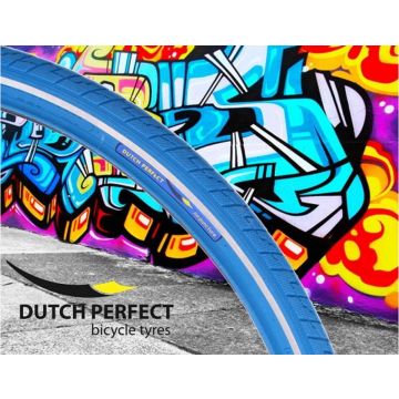 Buitenband Dutch Perfect 28 x1.40 / 40-622 anti-lek - blauw met reflectie