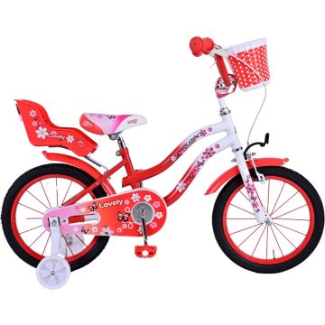 Volare Lovely Kinderfiets - Meisjes - 16 inch - Rood Wit