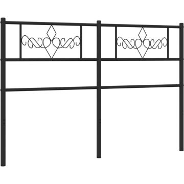 vidaXL-Hoofdbord-140-cm-metaal-zwart