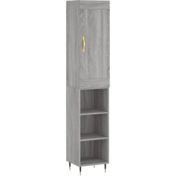 vidaXL-Hoge-kast-34,5x34x180-cm-bewerkt-hout-grijs-sonoma-eikenkleurig