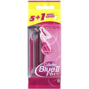 Disposable Razor Gillette Blue II Plus 6 Units