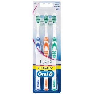 Oral-B Tandenborstel – Classic 123 Medium 3 Stuks