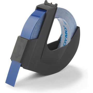 DYMO originele labeltape met reliëf | rollen van 9 mm x 3 m | Wit op blauw | Zelfklevend | Voor labelmakers voor reliëfdruk | 1 stuk