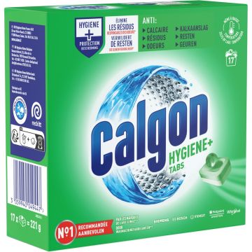 Calgon Wasmiddel tabs Hygiëne+ - anti kalk - 17 tabs