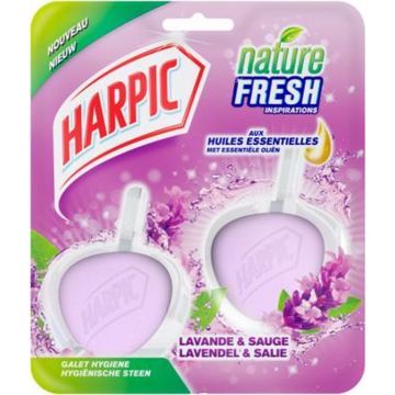 Harpic Toiletreiniger wc-blok Nature Fresh Lavendel &amp; Salie 2 x 40 gr