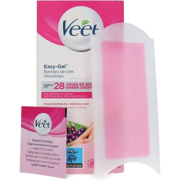 Veet Easy-Gel Waxstrips (40 strips) (voor normale huid)