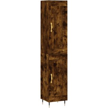 vidaXL-Hoge-kast-34,5x34x180-cm-bewerkt-hout-gerookt-eikenkleurig