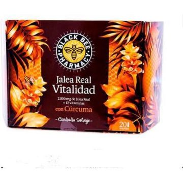 Black Bee Vitalidad Jalea Real Con Curcuma 20 Ampollas