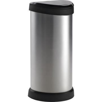 Curver Decobin Push Prullenbak - 40L - Metallic - Recycled Kunststof