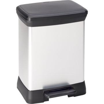 Curver Decobin Prullenbak - 30L - Metallic