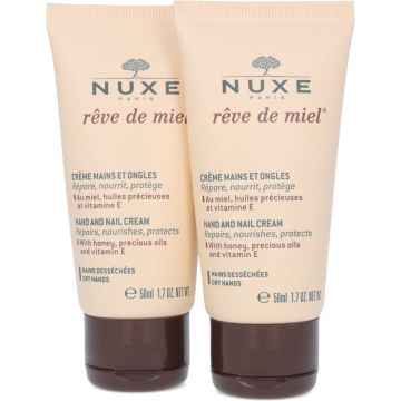 Nuxe Rêve de Miel Hand and Nail Cream Hand- en Nagelcrème - 2 stuks