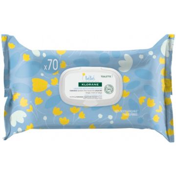 Klorane - Gentle Cleansing Wipes - Fine Cleaning Wipes For Babies From Birth With A Caliper Of 70