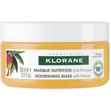 Klorane Haar Mangue Beurre de Mangue/Mangoboter Masker Droog/Beschadigd Haar 150ml