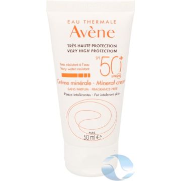 Avène Sun Protection Mineral Cream 50+ - Zonnebrand - 50 ml