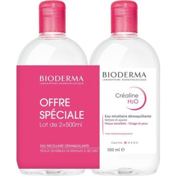 Bioderma Sensibio (Créaline) H2o Make Up Removing Micelle Solution 2x500ml