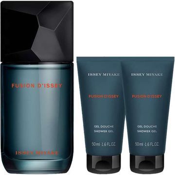 Issey Miyake Fusion d'Issey Giftset - 100 ml eau de toilette spray + 2 x 50 ml showergel - cadeauset voor heren