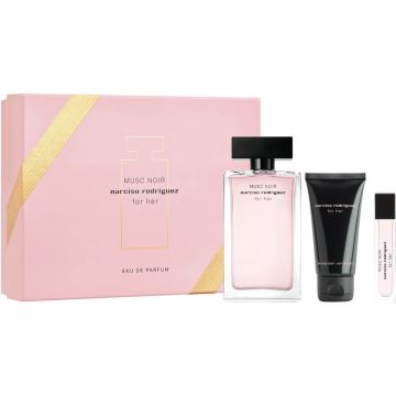 Narciso Rodriguez For Her Musc Noir Geschenkset 100 ml Eau De Parfum Spray + Mini EDP Spray + 50 ml Body Lotion