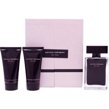 Narciso Rodriguez for Her Geschenkset 50ml EDT + 50ml Body Lotion + 50ml Douchegel