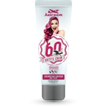 Semi-permanente kleurstof Hairgum Sixty's Color Aubergine (60 ml)