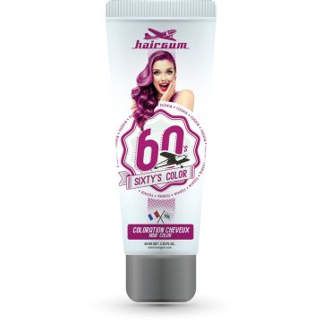 Semi-permanente kleurstof Hairgum Sixty's Color Fuchsia (60 ml)