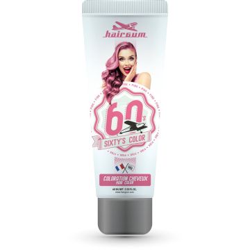 Semi-permanente kleurstof Hairgum Sixty's Color Roze (60 ml)