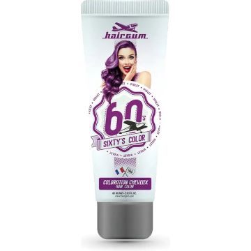 Semi-permanente kleurstof Hairgum Sixty's Color Paars (60 ml)