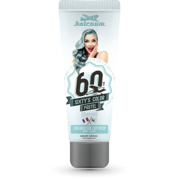 Semi-permanente kleurstof Hairgum Sixty's Color Icy Blue (60 ml)