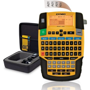 DYMO Rhino 4200 Draagbare Industriële Labelmaker | QWERTY-toetsenbord | Compacte, tijdbesparende labelprinter voor professionals, die veel onderweg zijn