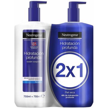 Hydraterende Body Lotion Neutrogena Droge Huid momentopname Absorptie (2 x 750 ml)