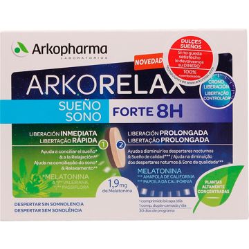 Arkopharma Arkorelax Sleep Forte 8h 30 Two-layer Tablets