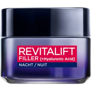 L’Oréal Paris Revitalift Filler Nachtcrème - 50 ml - Anti Rimpel