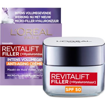 L’Oréal Paris Revitalift Filler Anti-Aging Dagcrème met Hyaluronzuur en SPF 50 - 50ml