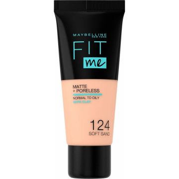 Maybelline Fit Me Matte &amp; Poreless Foundation - 124 Soft Sand