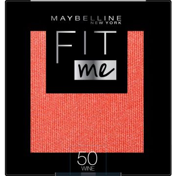 Maybelline New York - Fit Me Blush - 50 Wine - Rood - Natuurlijk Ogende Rouge - 4,5 gr.