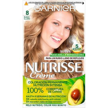 Permanent Dye Garnier Nutrisse Blonde Nº 80 Vanilla