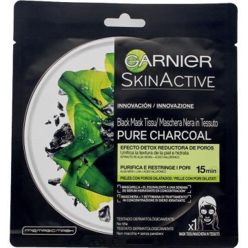 Garnier Pure Charcoal Black Mask Tissu Detox Effect 28 G