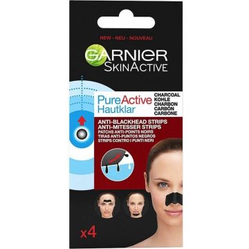 Garnier SkinActive Neus strips Charcoal - 4 stuks