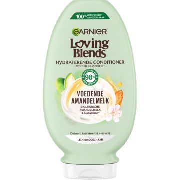 Garnier Loving Blends - Conditioner - Voedende Amandelmelk - Lichtdroog haar - 250 ml