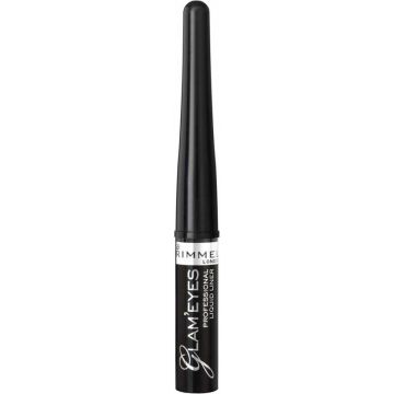 Rimmel London Glam'Eyes Professional Liquid Eyeliner - 001 Black Glamour