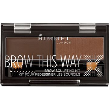 Rimmel London Brow this way Eyebrow kit - 002 Brown - Wenkbrauwpoeder