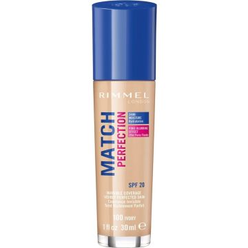 Rimmel London Match Perfection Foundation - 100 Ivory - Beige