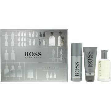 Hugo Boss Bottled geschenkset - 100 ml eau de toilette + 150 ml deodorant spray + 100 ml showergel