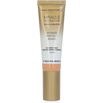 Max Factor Miracle Second Skin Foundation - 07 Neutral Medium