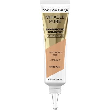 Max Factor Miracle Pure Skin Improving Foundation 045 Warm Almond