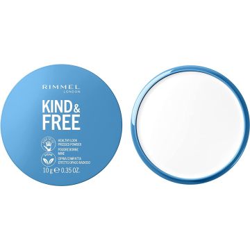 Rimmel London KIND &amp; FREE Vegan Pressed Powder Gezichtspoeder 01 Translucent