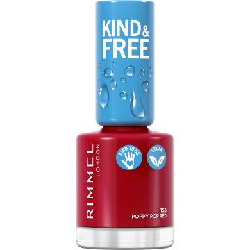 Rimmel London KIND &amp; FREE Vegan Nagellak - 156 Poppy Pop Red