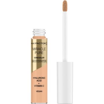 Max Factor Miracle Pure Vegan Concealer 001 - 24-uurs hydratatie en natuurlijk dekking