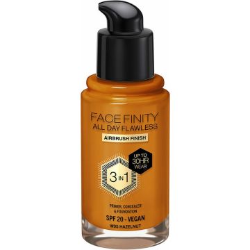 Crème Make-up Basis Max Factor Face Finity All Day Flawless 3 in 1 Spf 20 Nº W95 Hazelnut 30 ml