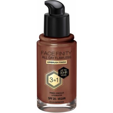 Crème Make-up Basis Max Factor Face Finity All Day Flawless 3 in 1 Spf 20 Nº C110 Espresso 30 ml