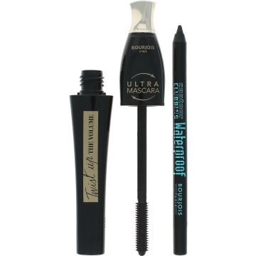 Bourjois Twist Up The Volume Mascara + Contour Clubbing Pencil - Ultra Brown-Black Party